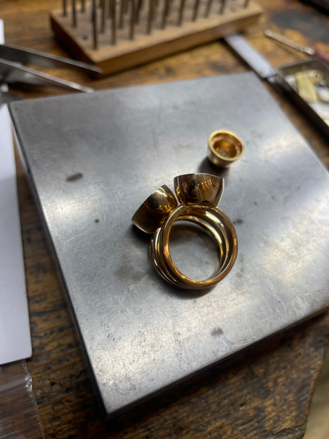 Cocktailring med peridoter
