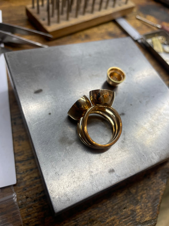 Cocktailring med peridoter