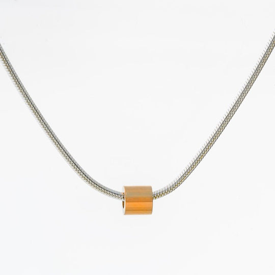 Guld Cirkel Halsband med ormlänk - Ett Rum För Smycken