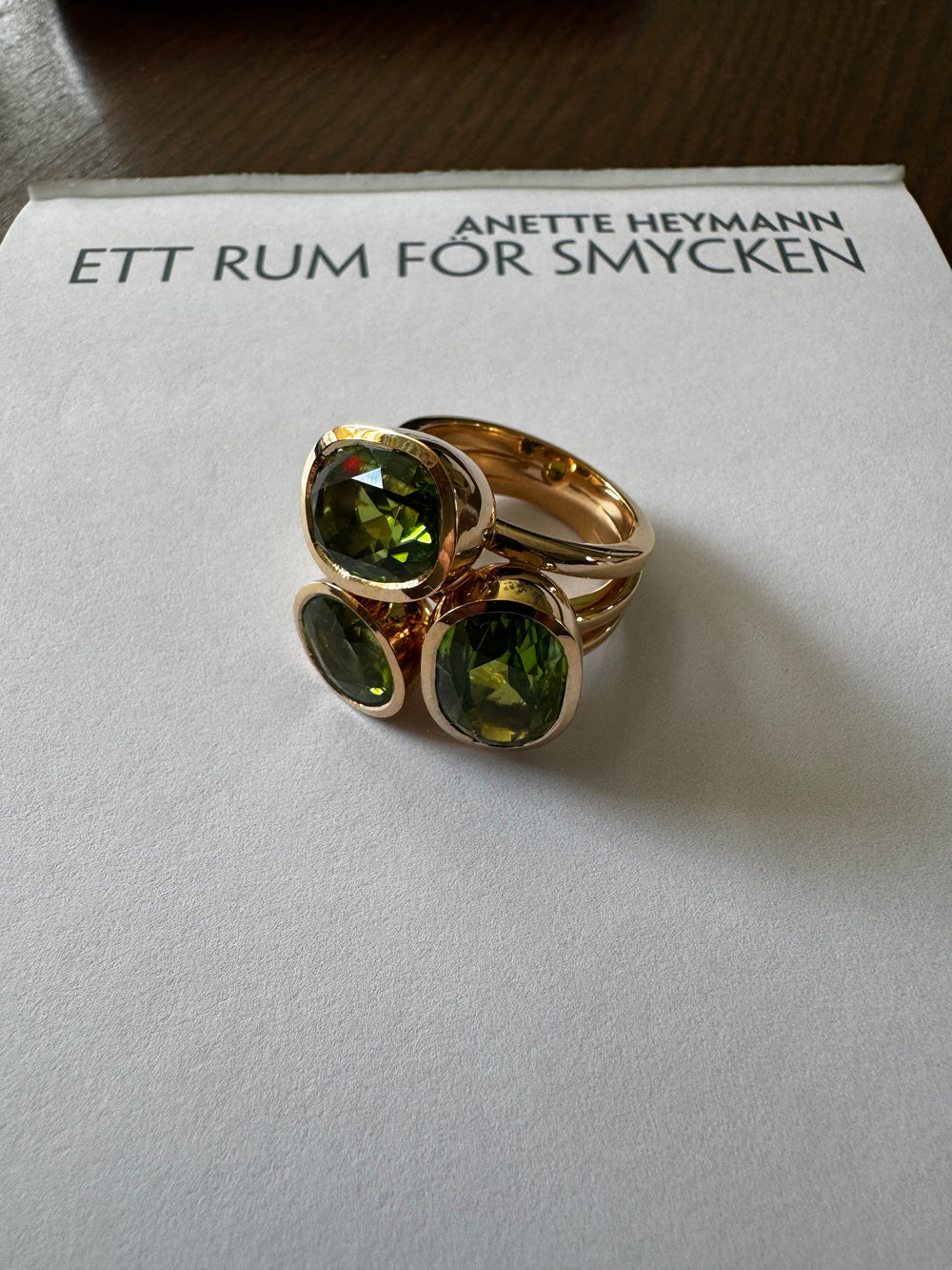 Cocktailring med peridoter