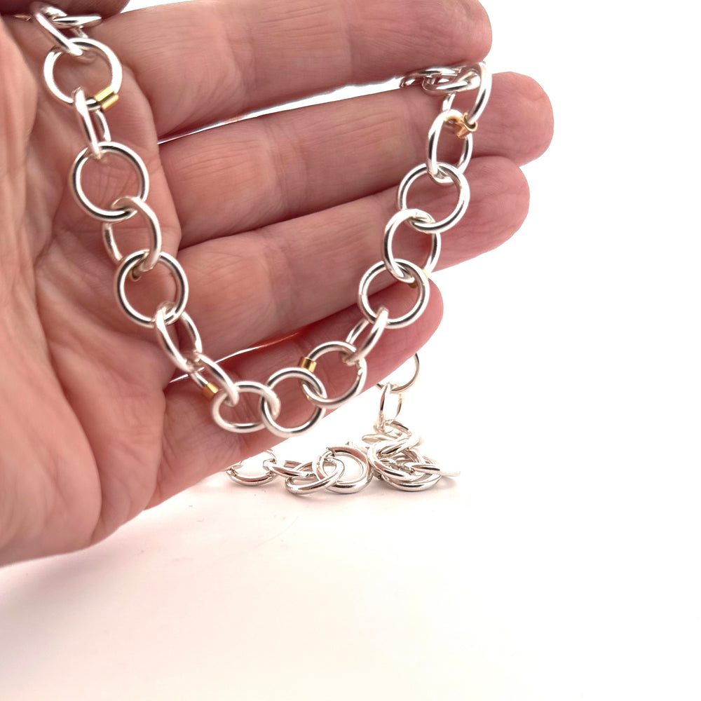 Guld Cirkel kedjehalsband