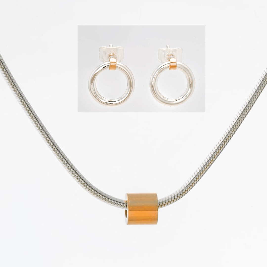 Guld Cirkel Halsband & Örhängen - Ett Rum För Smycken