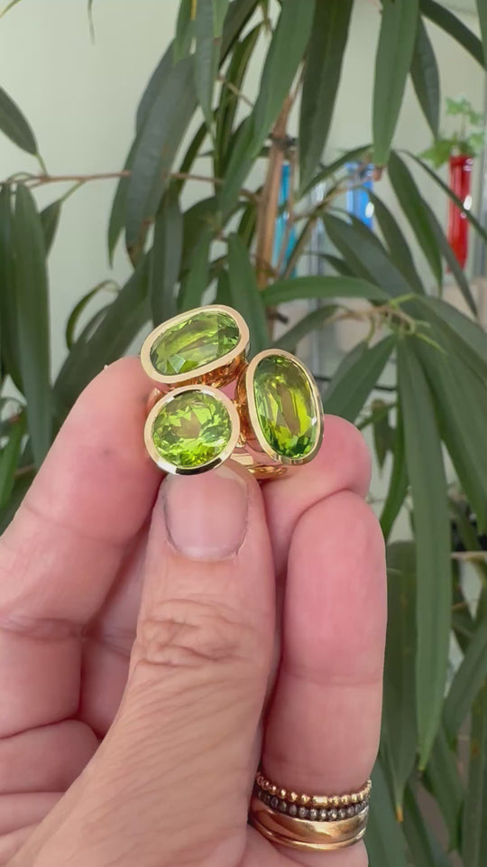 Cocktailring med peridoter