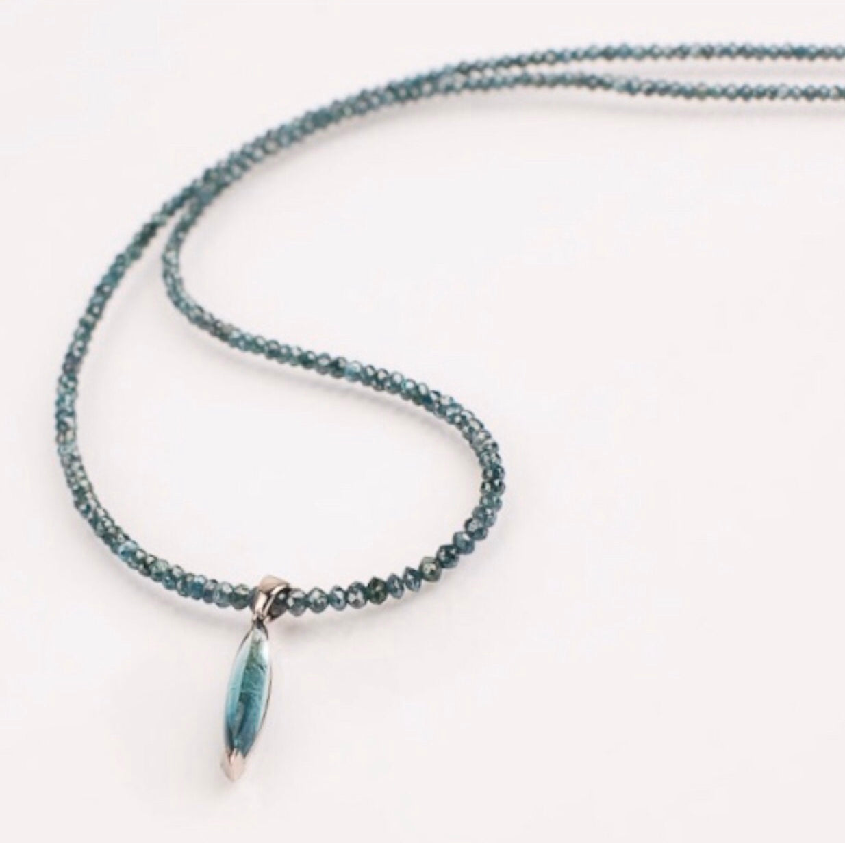 Blå Diamant Collier
